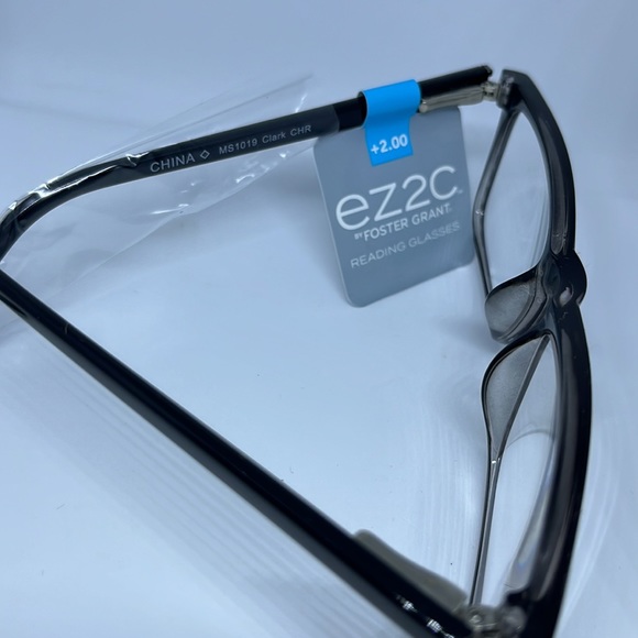 NWT Foster Grant EZ2C Men's Reading Glasses CLARK CHR Charcoal +2.00 - Picture 5 of 6